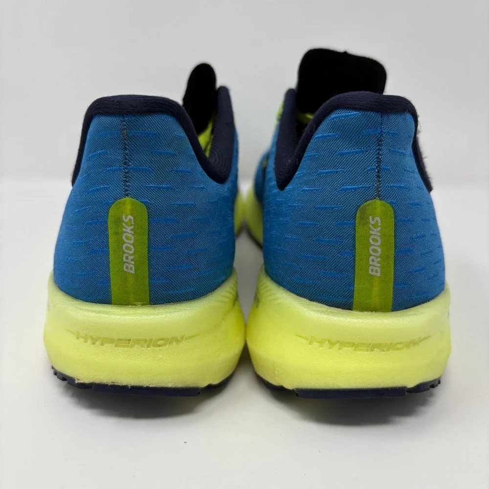 Brooks Hyperion Tempo Mens Size 9.5 Blue Yellow Running Shoes (1103391D491)